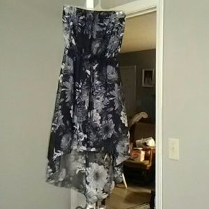 Flower pattern High Low Dress